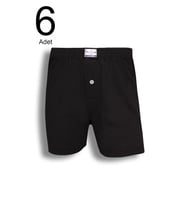 6'lı Erkek  Düğmeli Boxer 14102-A6 (Siyah)