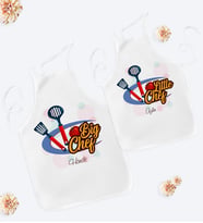 BK Gift Kişiye Özel İkili Anne Kız Mutfak Önlüğü Seti - 1 (Beyaz)