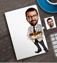 BK Gift Kişiye Özel Bay Doğum Günü Karikatürlü Defter-4