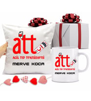 Att Kupa Bardağı ve Yastığı Hediye Seti (Model 1)