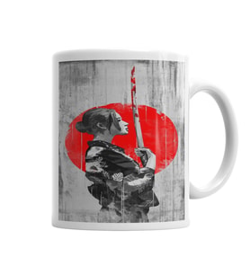 Samurai Girl Kupa Bardak Porselen