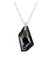 Monemel Siyah Swarovski Taşlı Kolye (Altın Kaplama) Sevgililer Günü Hediyesi