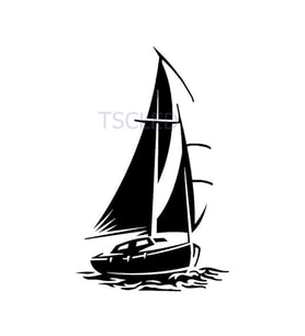 Tekne gemi deniz okyanus dalgaları araba Sticker