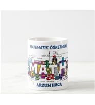 İsme Özel Matematik Öğretmeni Kupa Bardak