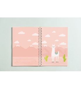 Lama Baskı Spiral Telli A5 96 Yaprak Çizgisiz Defter PYTKDT024 (Karışık)