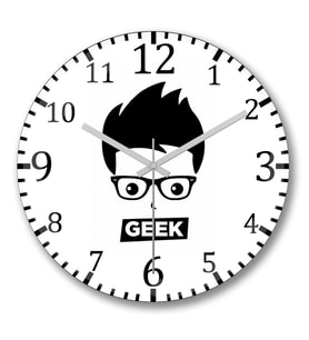 Geek Duvar Saati Bombeli Gercek Cam
