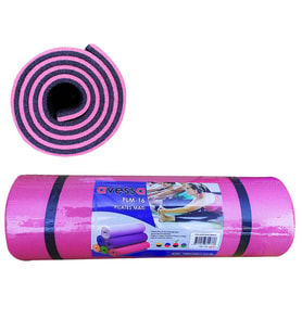 Avessa 16 mm Çift Taraflı Pilates Minderi Pembe-Siyah