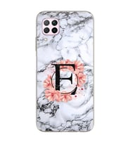 Mermer Çiçekli Harf Tasarım Süper Şeffaf Silikon Telefon Kılıfı Huawei P40 Lite 