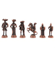 (Sadece Satranç Taşı İsteyene) Gifthome, Battal, Metal, Antik, İspanyol Figürlü Satranç Taşı (Çok Renkli)