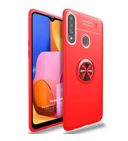 Microsonic Samsung Galaxy A20s Kılıf Kickstand Ring Holder Kırmızı
