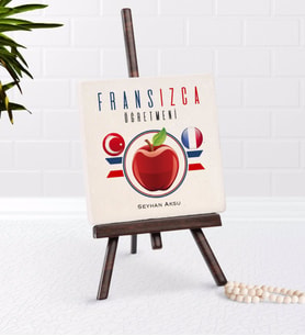 BK Gift Kişiye Özel Fransızca Öğretmeni Şovaleli Doğal Taş-3 (Beyaz)