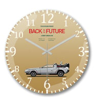 Back To The Future Duvar Saati Bombeli Gercek Cam