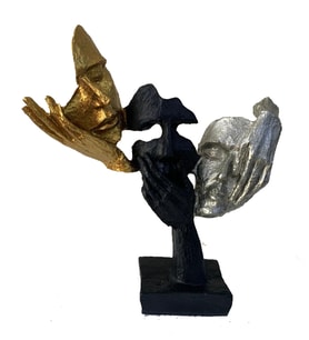 Görmedim Duymadım Bilmiyorum Üçlü Mask Biblo (Boş)