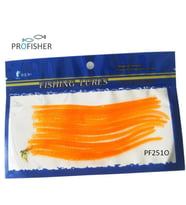 PROFISHER 10 Adet Set 13,5cm Turuncu Silikon Solucan Sahte Yem  
