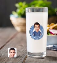 BK Gift Kişiye Özel Erkek Kolay Yetişmiyor Karikatürlü Rakı Bardağı-3 (Beyaz)