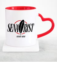 BK Gift Kişiye Özel Mesleki Senarist Kırmızı Kalpli Kupa Bardak  2