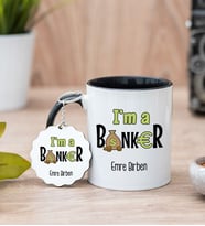 Bankacı Kupa Bardak Ve Anahtarlık Set