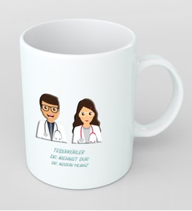 Doktorlar için Bay/Bayan Kupa Bardak Kişiye Özel Hediye AND4