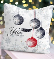 BK Gift Kişiye Özel Yılbaşı Mutlu Yıllar Temalı  Yastık - 13