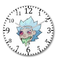 Rick Acid 2 Duvar Saati Bombeli Gercek Cam