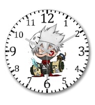 Naruto Kakashi Duvar Saati Bombeli Gercek Cam
