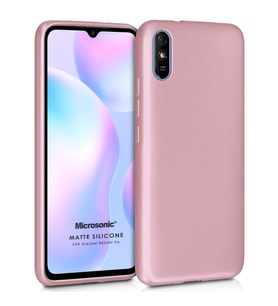 Microsonic Matte Silicone Xiaomi Redmi 9A Kılıf Rose Gold