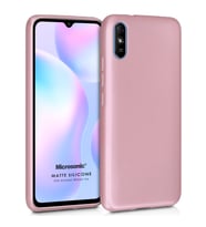 Microsonic Matte Silicone Xiaomi Redmi 9A Kılıf Rose Gold