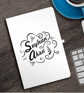 BK Gift Kişiye Özel İsimli Beyaz Defter - 7