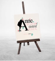 BK Gift Kişiye Özel Anne Demek Hayat Demek Şovaleli Doğal Taş