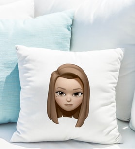 Emoji Kız Stiker Yastığı