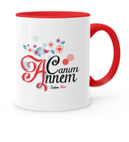 BK Gift Kişiye Özel Canım Annem Kırmızı Kupa Bardak  18