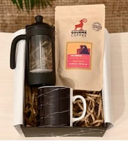 Siyah Mermer French Press & Filtre Kahveli Sevgiliye Hediye Seti