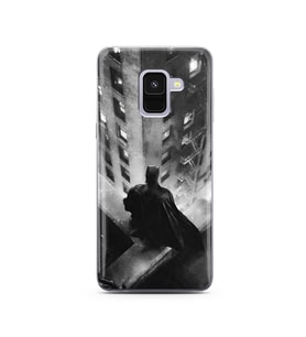 Batman Tasarım Süper Şeffaf Silikon Telefon Kılıfı Samsung A8 (2018)  