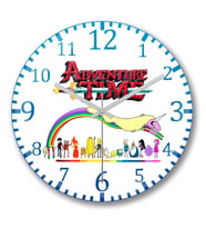 Adventure Time Finn Jake 2 Duvar Saati Bombeli Gercek Cam