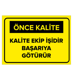 MIGNATIS - Kalite Ekip İşidir Başarıya Götürür - Sac Malzeme 25x35cm