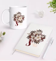 BK Gift Kişiye Özel Kadınlar Günü Tasarımlı Beyaz Defter Kalem ve Kupa Seti-17 (Model 1)
