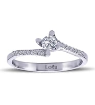 Lova Toplam 0,38 Karat Pırlanta Tektaş Yüzük - 1070061