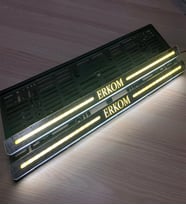 Kişiye Özel Lüks Krom Işıklı Plakalık - 2 Adet