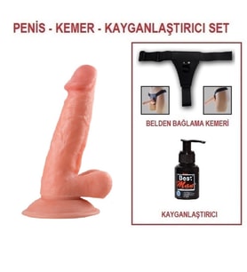 Lilitu Shop 17 cm Belden Bağlamalı Realistik Vantuzlu Dildo Penis