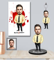 Kişiye Özel Patron Karikatürlü 3 lü Hediye Seti Bay-23