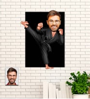 Kişiye Özel Hediye Karikatürlü Uv Baskılı Ahşap Tablo
