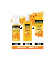 Neutrogena Soothing Clear Temizleme Köpüğü 150 ml Zerdeçal + Micellar Jel 200 ml + Yağsız Nemlendirici 75 ml