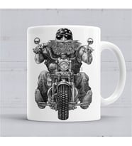 Chopper Biker Kupa Bardak Porselen