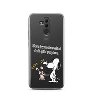 Snoopy Tasarımlı Süper Şeffaf Silikon Telefon Kılıfı Huawei Mate 20 Lite 