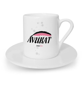 BK Gift Kişiye Özel Mesleki Avukat Türk Kahvesi Fincanı  12