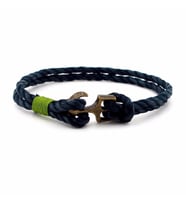 METAL ÇAPALI LACİVERT HALAT ERKEK BİLEKLİK BT119