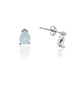 Söğütlü Silver Mini Beyaz  damla küpe