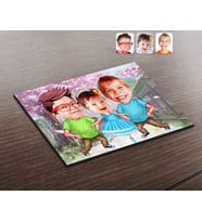 BK Gift Kişiye Özel 3 Kardeş Karikatürlü Ahşap Puzzle-2
