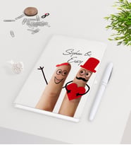 BK Gift Kişiye Özel Sevgililer Günü Beyaz Defter Kalem Seti-79