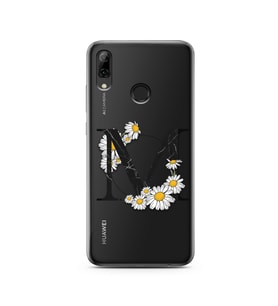 Papatya Harf Tasarım Süper Şeffaf Silikon Telefon Kılıfı Huawei P Smart (2019) M